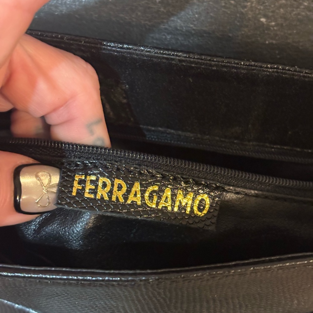 Vintage Salvatore Ferragamo Studded Leather Crossbody Bag - Picture 9 of 11